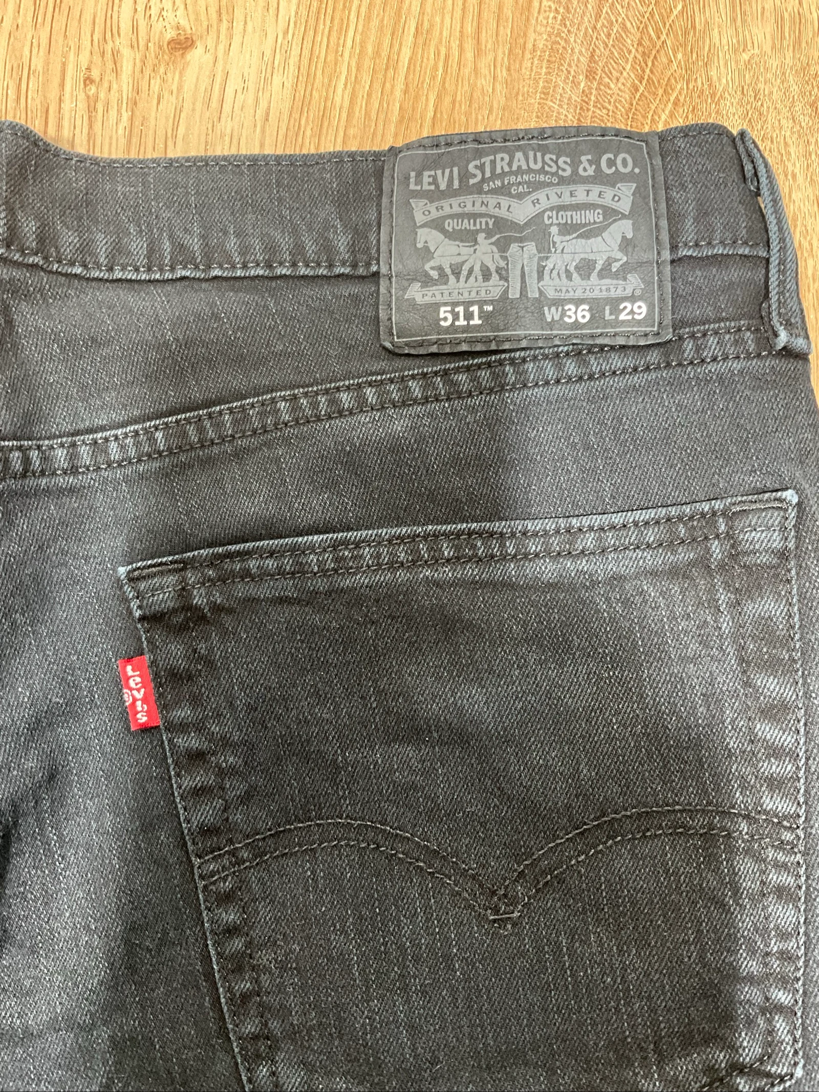 Levi's 511 Slim W36 L29 Casual jean 99% Katoen Zwart Gebleekte lvh 141 – photo 10